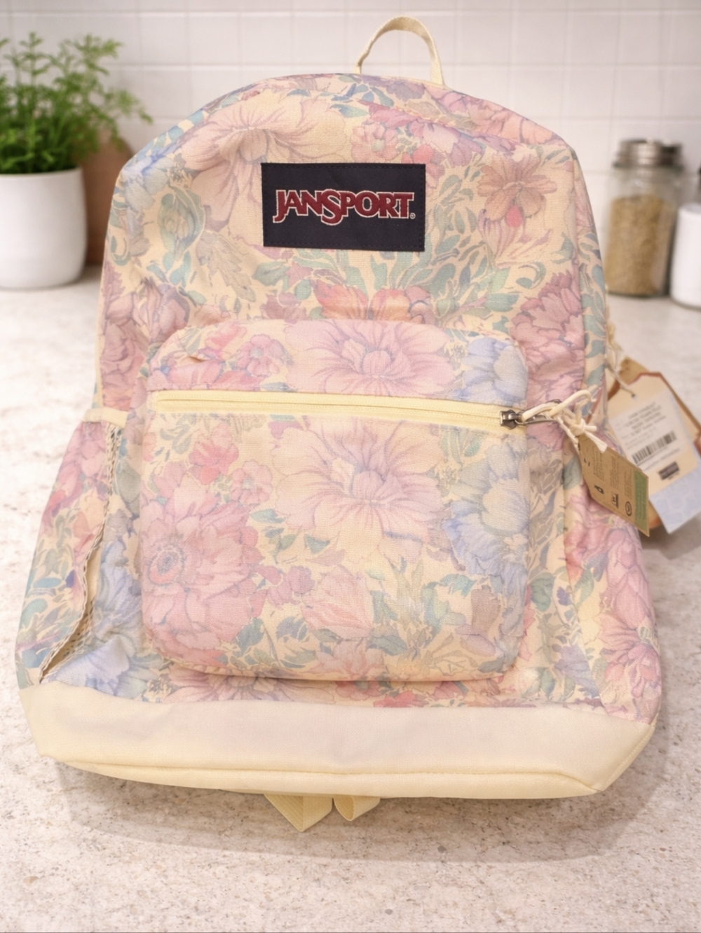 Jansport Pastel Floral Backpack Cross Town Faded Tapestry